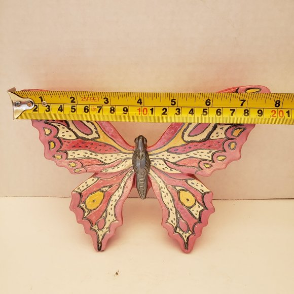 Vintage Chalkware Plaster Butterfly Wall Art - Picture 4 of 6